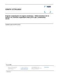 CEN/TS 17776:2022