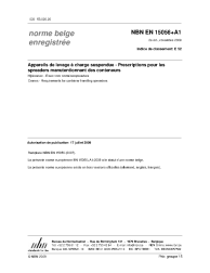 NBN EN 15056+A1:2009
