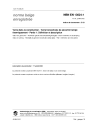 NBN EN 13024-1:2002