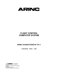ARINC Characteristic 701-1:1983