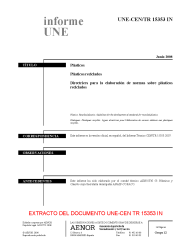 UNE-CEN/TR 15353:2008 IN