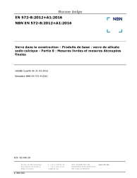 NBN EN 572-8:2012+A1:2016