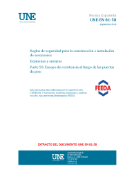 UNE-EN 81-58:2018