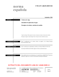 UNE-EN 14049:2005/1M:2006 (R2017)