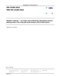 NBN ISO 24284:2022