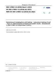 NBN EN ISO 17892-12:2018/A1:2021