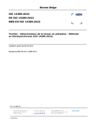 NBN EN ISO 14389:2022