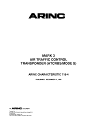 ARINC Characteristic 718-4:1989