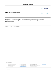 NBN B 14-003:2023