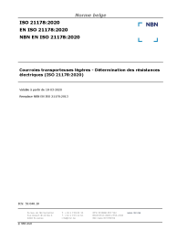 NBN EN ISO 21178:2020