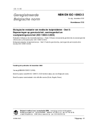 NBN EN ISO 10993-3:2003