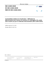 NBN EN ISO 21663:2021