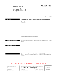 UNE-EN 14804:2006 (R2011)