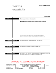 UNE-ISO 13009:2016