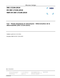NBN EN ISO 17236:2016