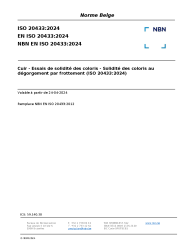 NBN EN ISO 20433:2024