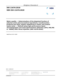 NBN ISO 21676:2020