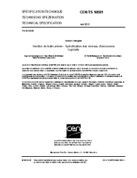 CEN/TS 16501:2013