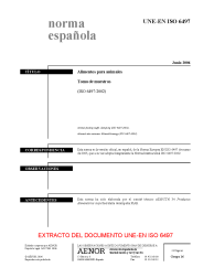 UNE-EN ISO 6497:2006