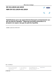 NBN EN 521:2019+AC:2019