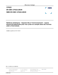 NBN EN ISO 17422:2019