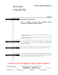 UNE-EN 60947-8:2005/A2:2013