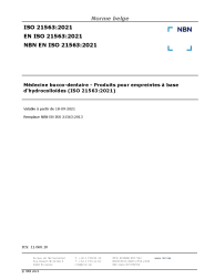 NBN EN ISO 21563:2021