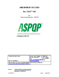 SAE TS 22AR-11:2019-08-20