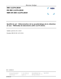 NBN EN ISO 11274:2019
