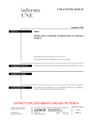 UNE-CEN/TR 15235:2006 IN