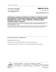 NBN EN 15218:2013