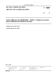 NBN EN 455-1:2020+A1:2022