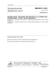 NBN EN 3114-001:2007