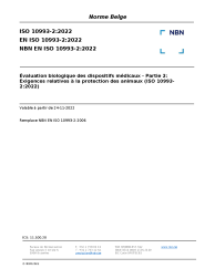 NBN EN ISO 10993-2:2022