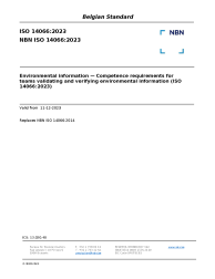 NBN ISO 14066:2023
