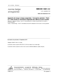 NBN EN 13001-3-2:2014