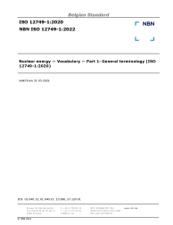 NBN ISO 12749-1:2022