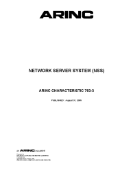 ARINC Characteristic 763-3:2005