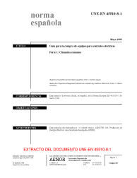 UNE-EN 45510-8-1:1999