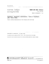 NBN EN ISO 1043-3:1999