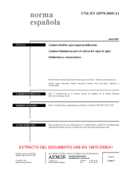 UNE-EN 13970:2005/A1:2007 (R2014)