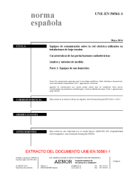 UNE-EN 50561-1:2014