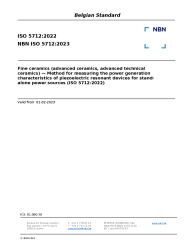 NBN ISO 5712:2023