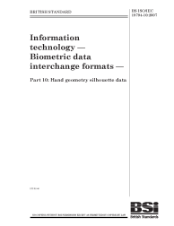 BS ISO/IEC 19794-10:2007