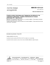 NBN EN 14314+A1:2013