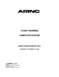 ARINC Characteristic 726-1:1981