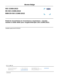 NBN EN ISO 23368:2022