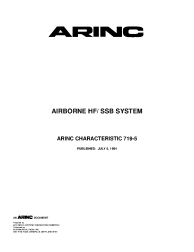 ARINC Characteristic 719-5:1984
