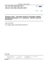NBN EN 4165-001:2015/AC:2017