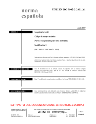 UNE-EN ISO 9902-3:2001/A1:2009